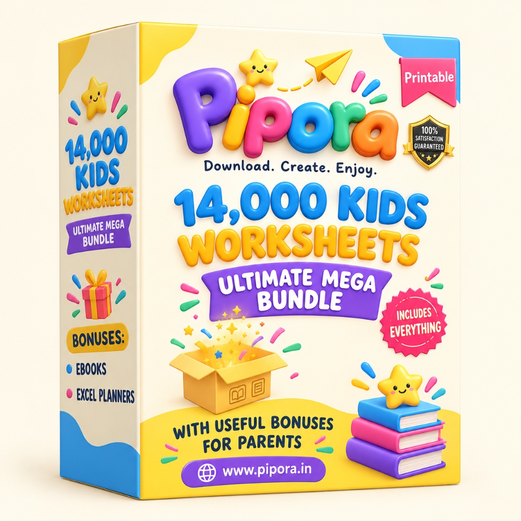 14,000+ Kids Printable Worksheets Ultimate Mega Bundle